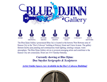 Tablet Screenshot of bluedjinngallery.com